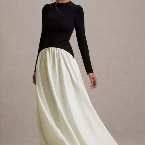 Club L London Dresses & Skirts - Club L London Black and White Drop-Waist Maxi Dress- Bendetta Dress